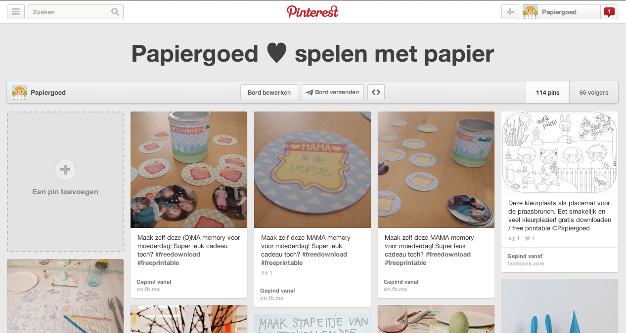 Pinterest Papiergoed